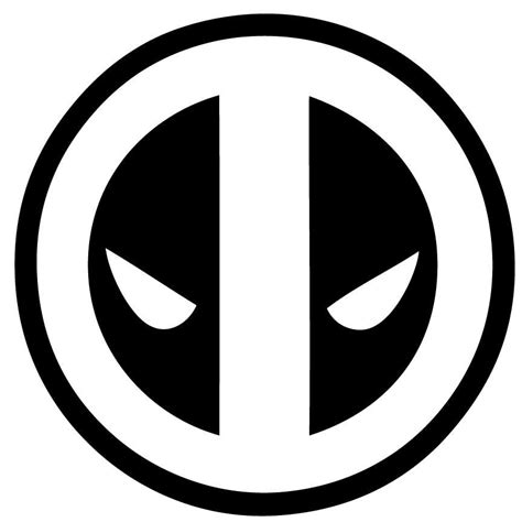 deadpool logo black and white